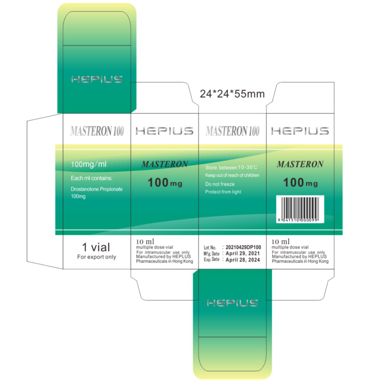 masteron 100 ( DP) 100mg/ml, 10 ml 屈他雄酮100mg